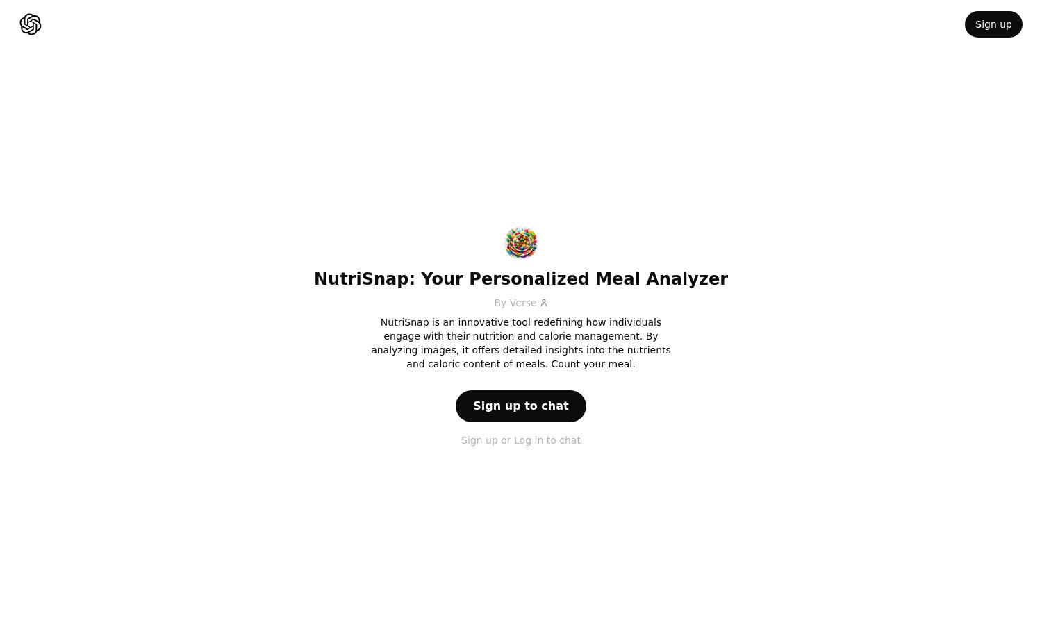 ChatGPT - NutriSnap: Your Personalized Meal Analyzer Website