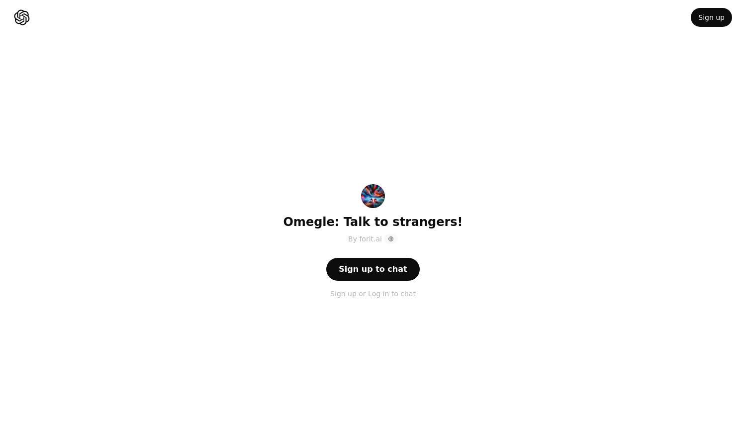 ChatGPT - Omegle: Talk to strangers! Website