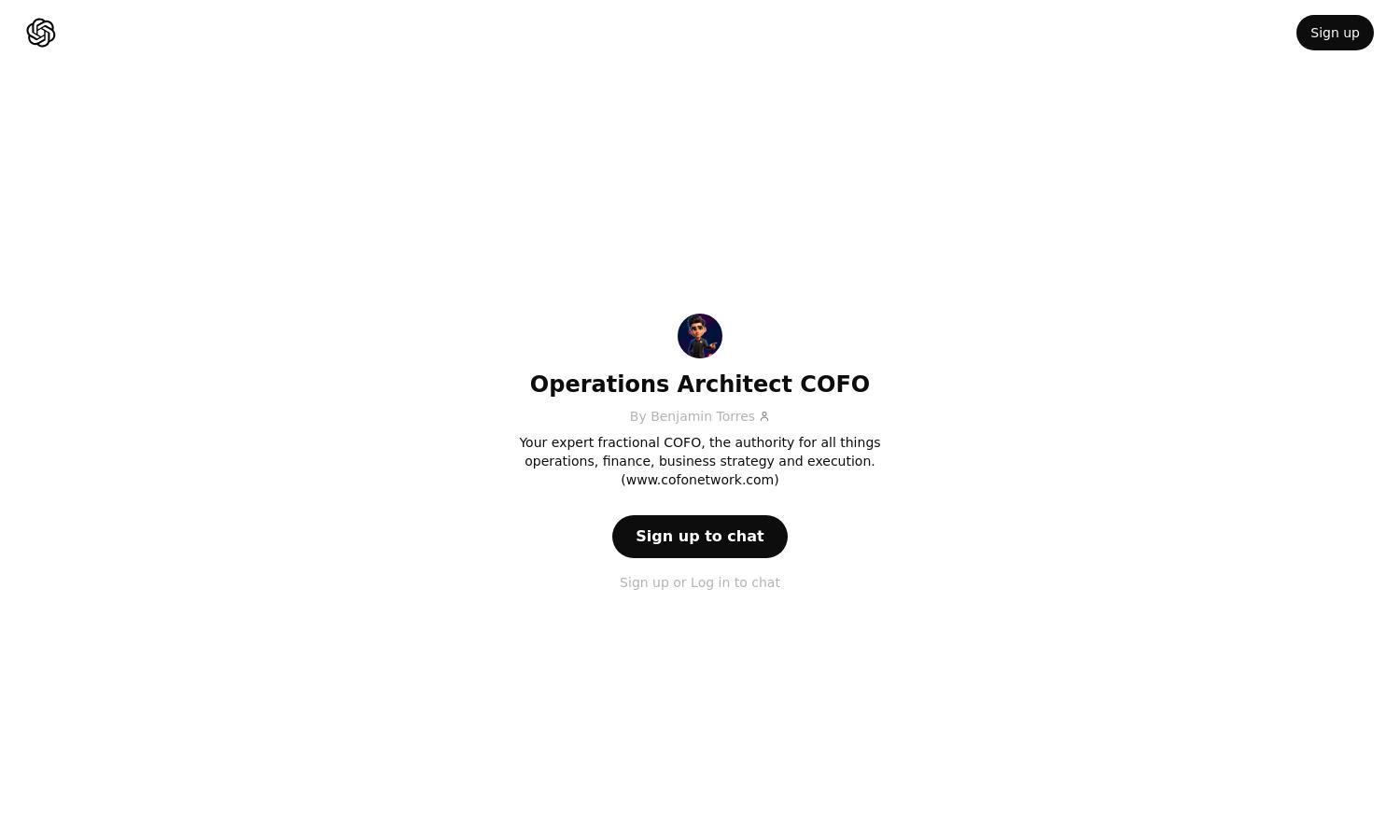 ChatGPT - Operations Architect COFO Website