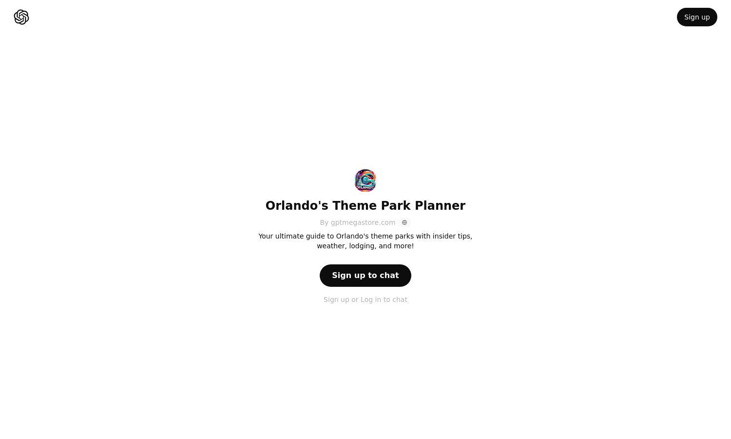 ChatGPT - Orlando's Theme Park Planner Website