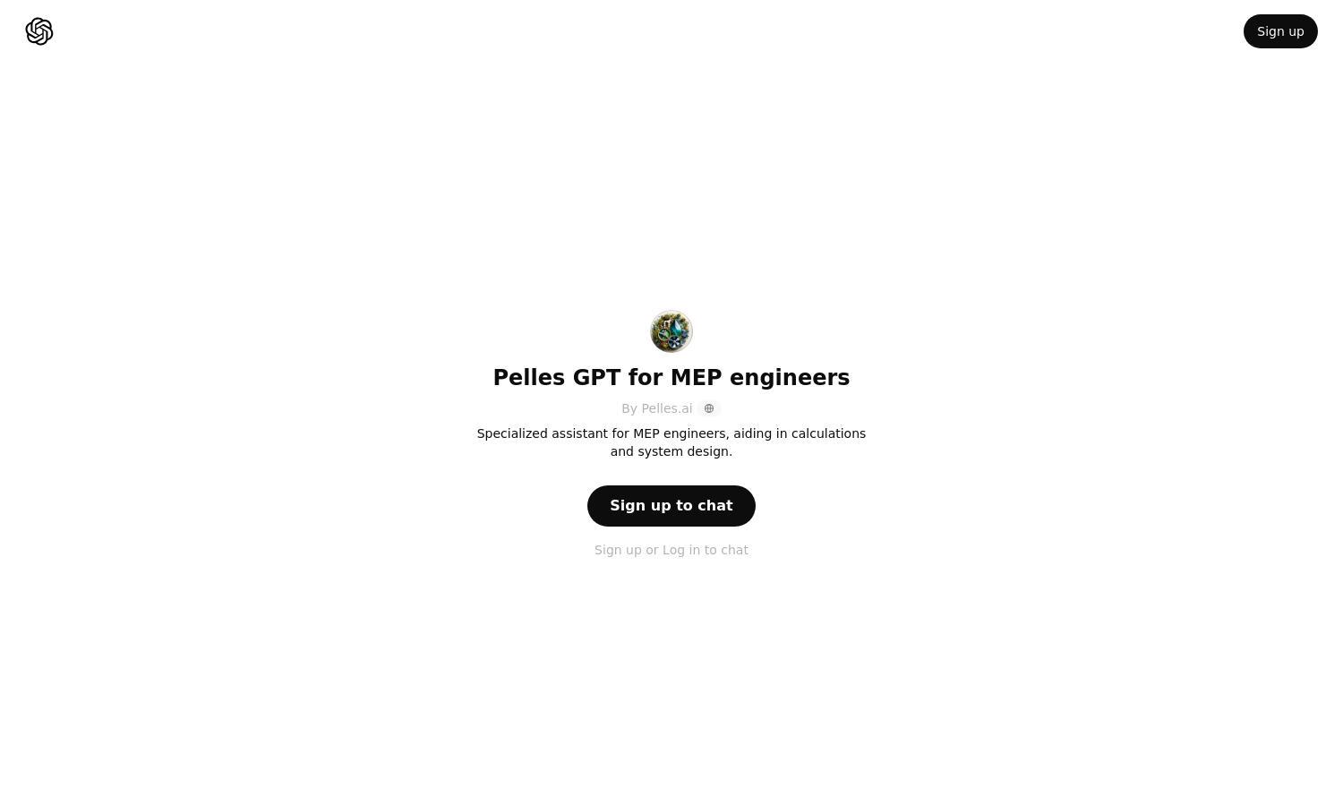 ChatGPT - Pelles GPT for MEP engineers Website