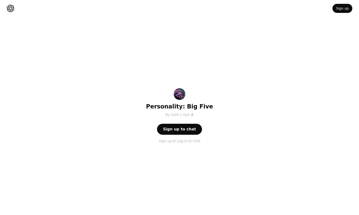 ChatGPT - Personality: Big Five Website