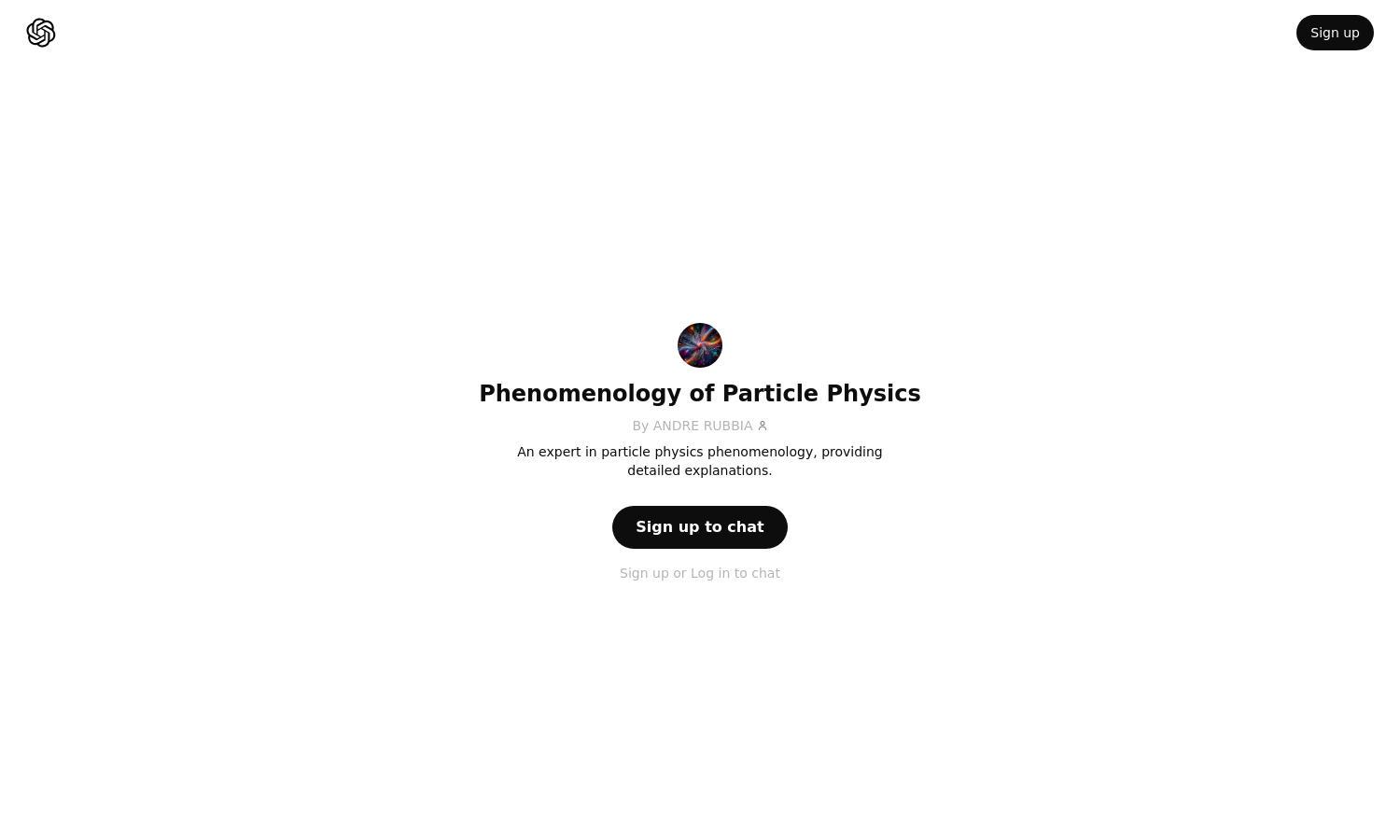 ChatGPT - Phenomenology of Particle Physics Website