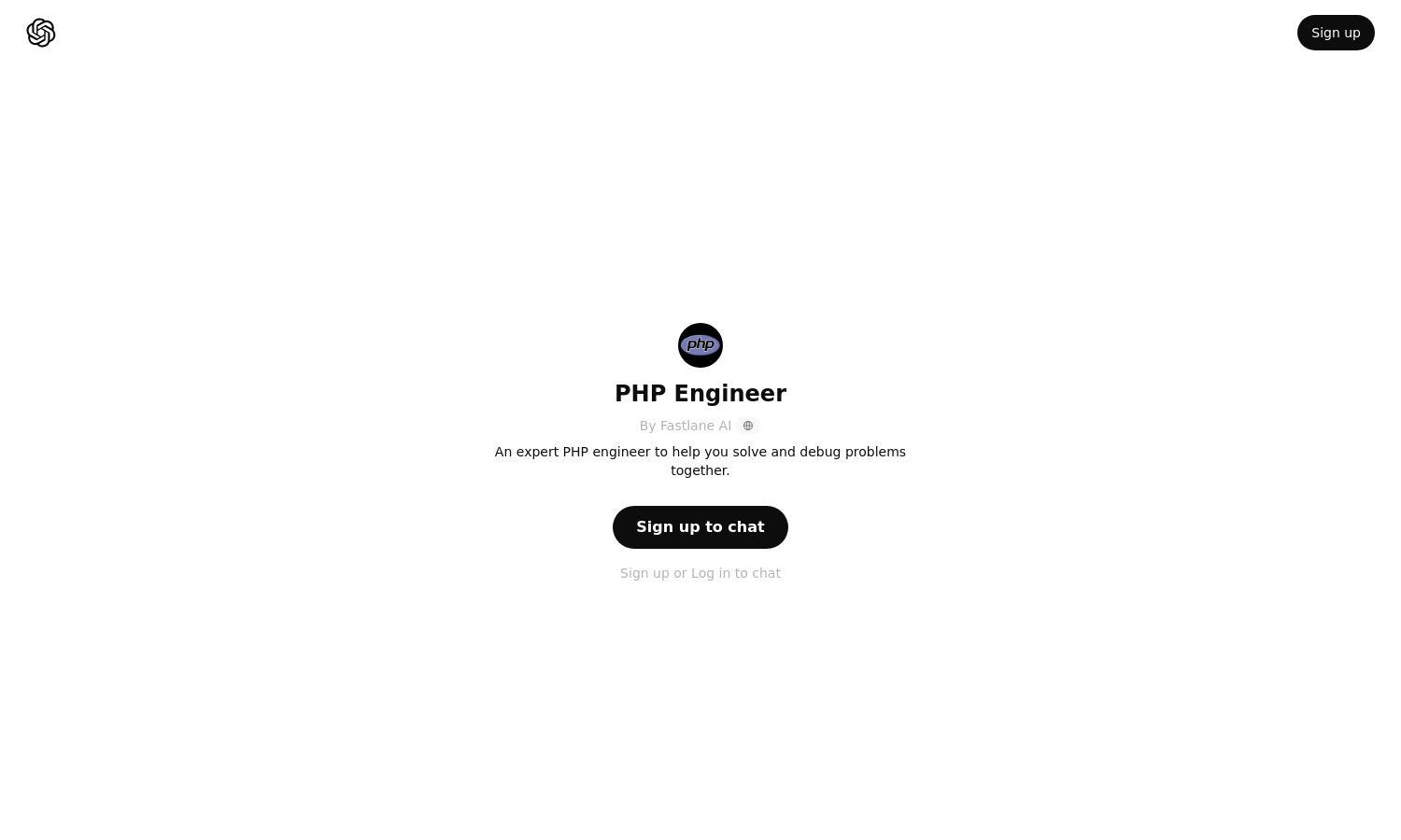 ChatGPT - PHP Engineer Website