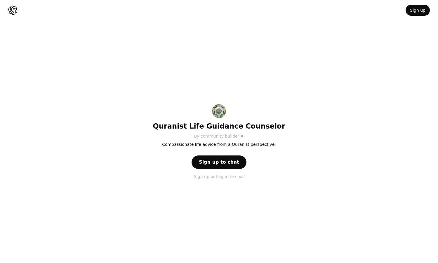 ChatGPT - Quranist Life Guidance Counselor Website