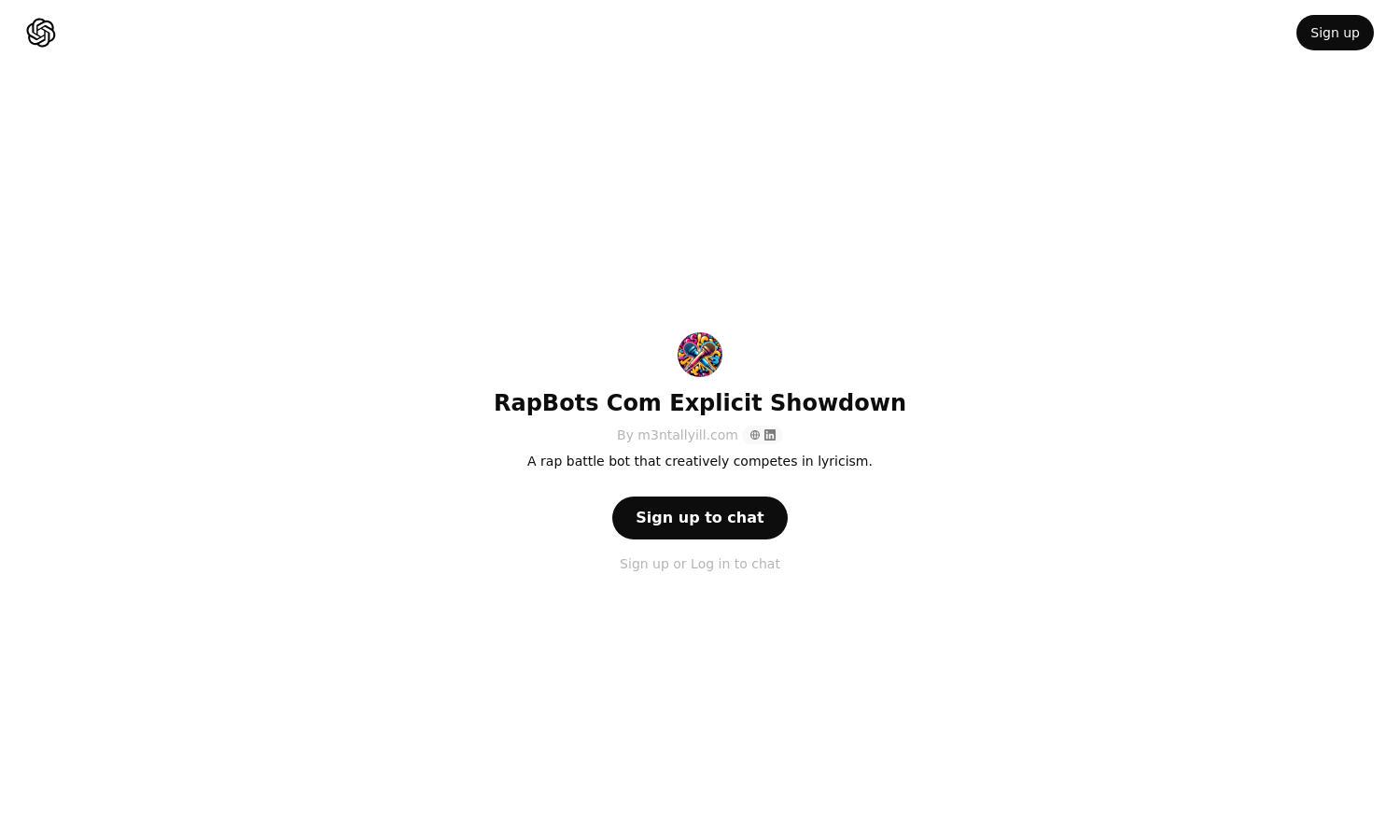 ChatGPT - RapBots Com Explicit Showdown Website