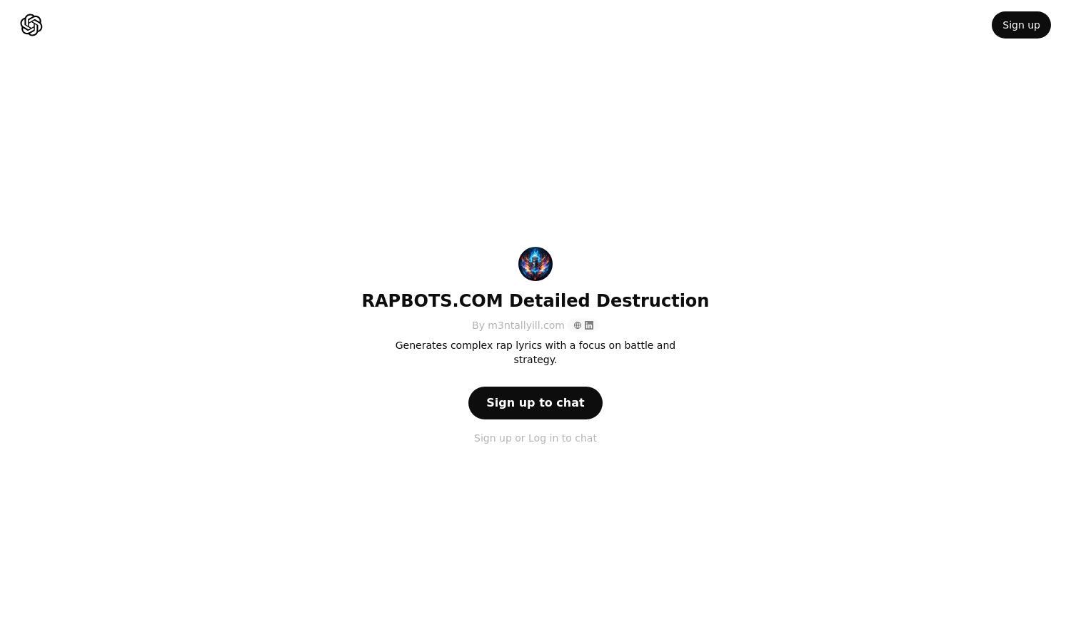 ChatGPT - RAPBOTS.COM Detailed Destruction Website