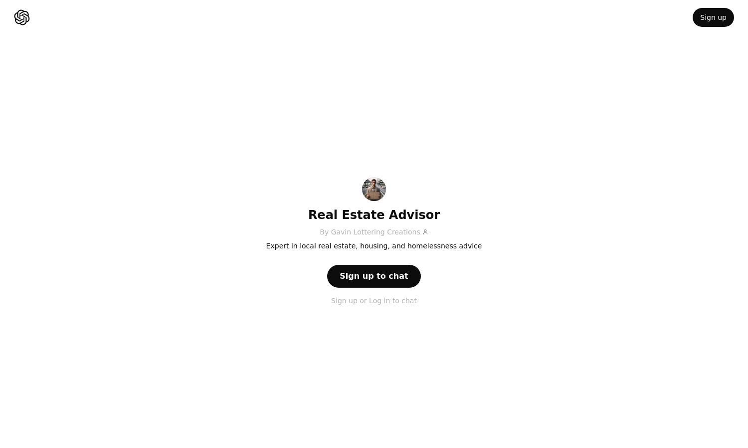 ChatGPT - Real Estate Advisor Website