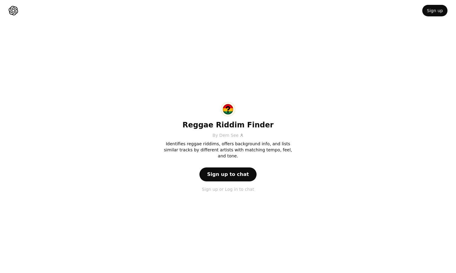 ChatGPT - Reggae Riddim Finder Website