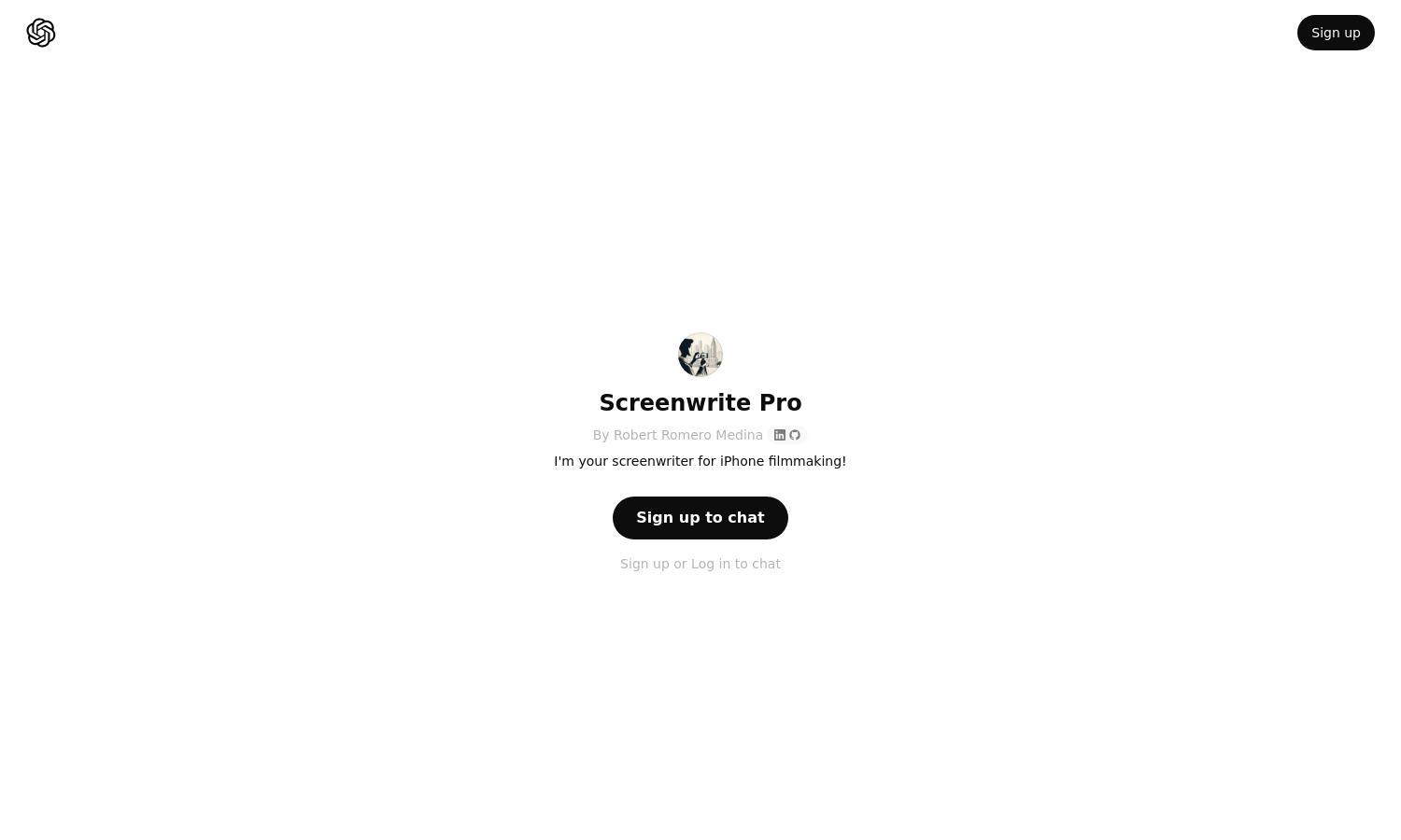 ChatGPT - Screenwrite Pro Website