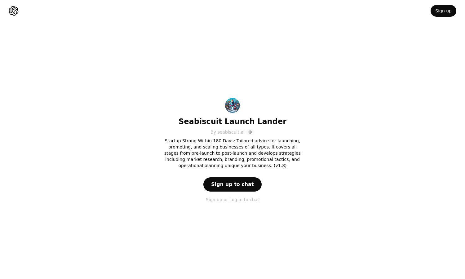 ChatGPT - Seabiscuit Launch Lander Website