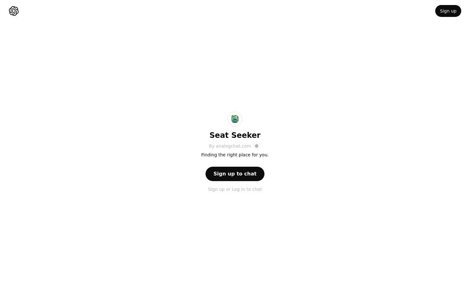 ChatGPT - Seat Seeker Website