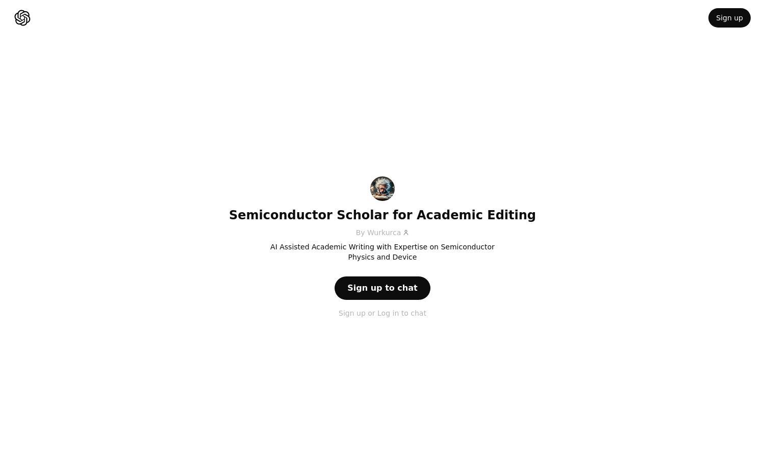 ChatGPT - Semiconductor Scholar for Academic Editing Website