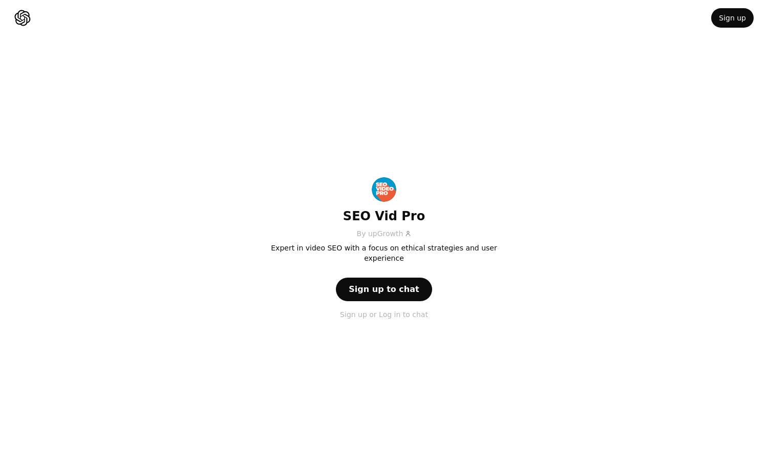 ChatGPT - SEO Vid Pro Website