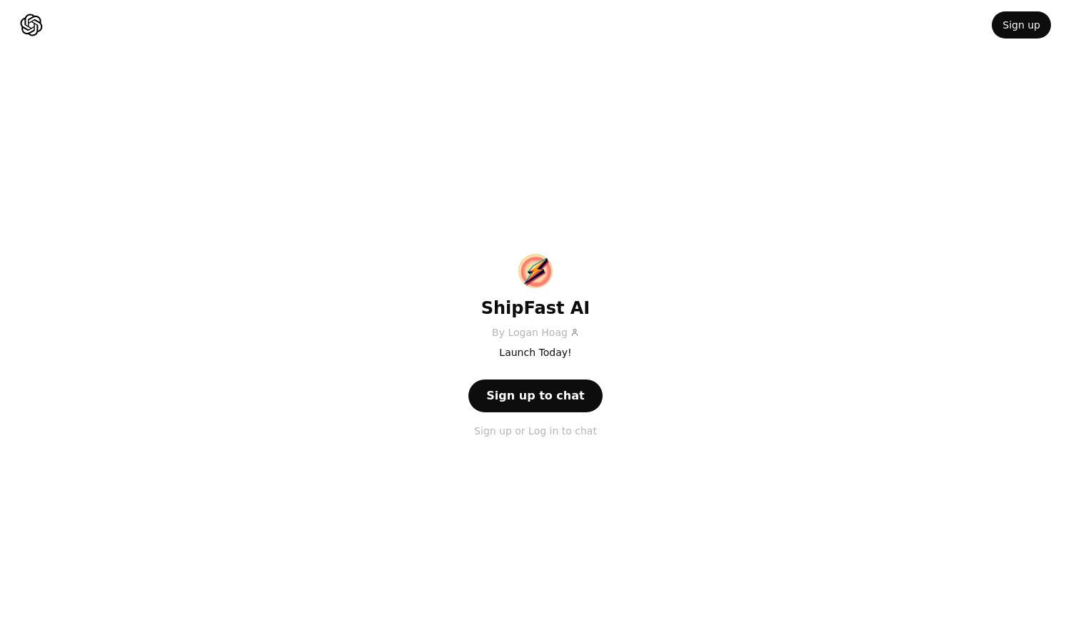 ChatGPT - ShipFast AI Website