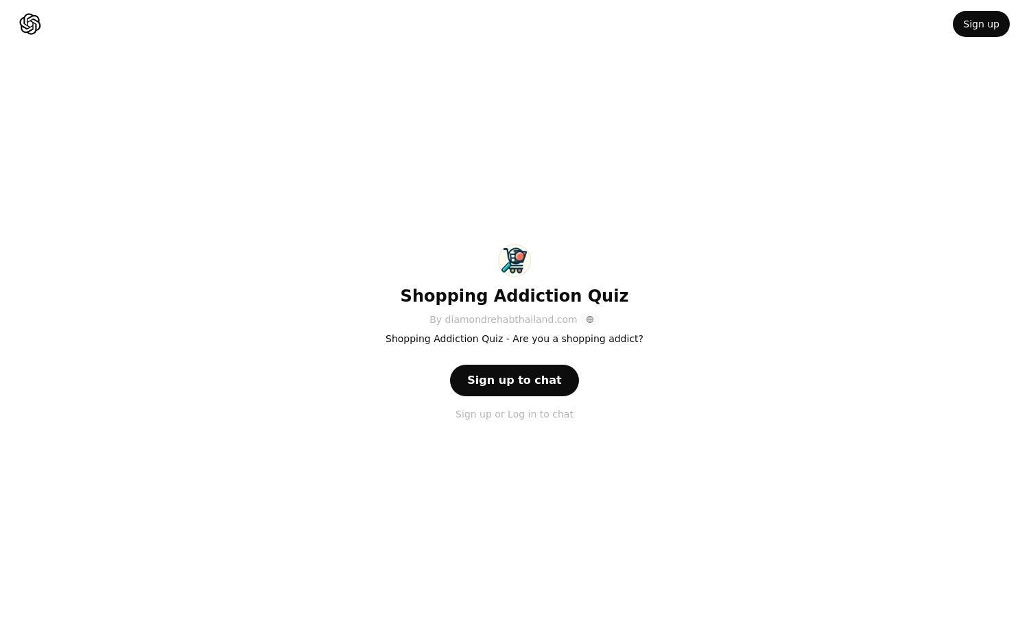 ChatGPT - Shopping Addiction Quiz Website