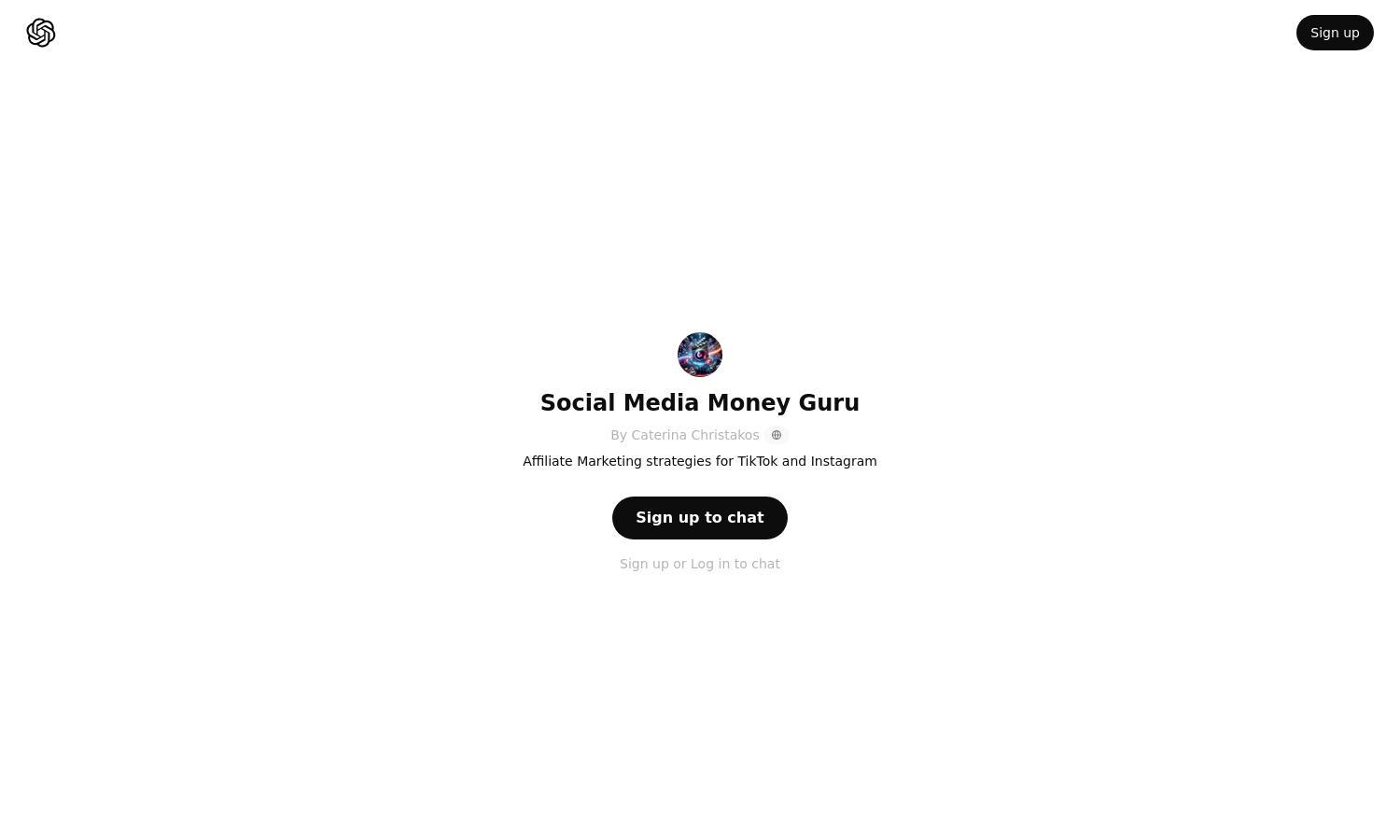 ChatGPT - Social Media Money Guru Website