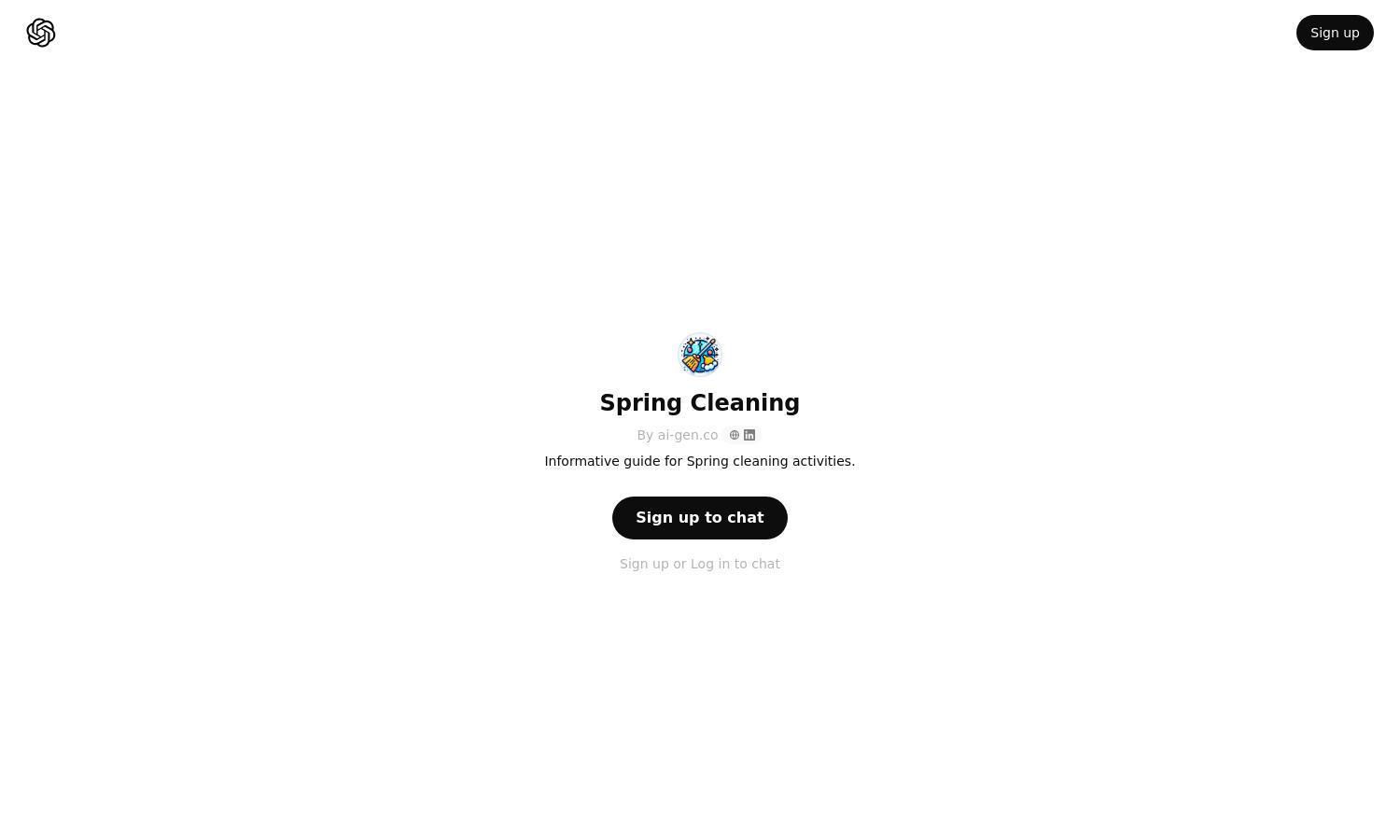 ChatGPT - Spring Cleaning Website