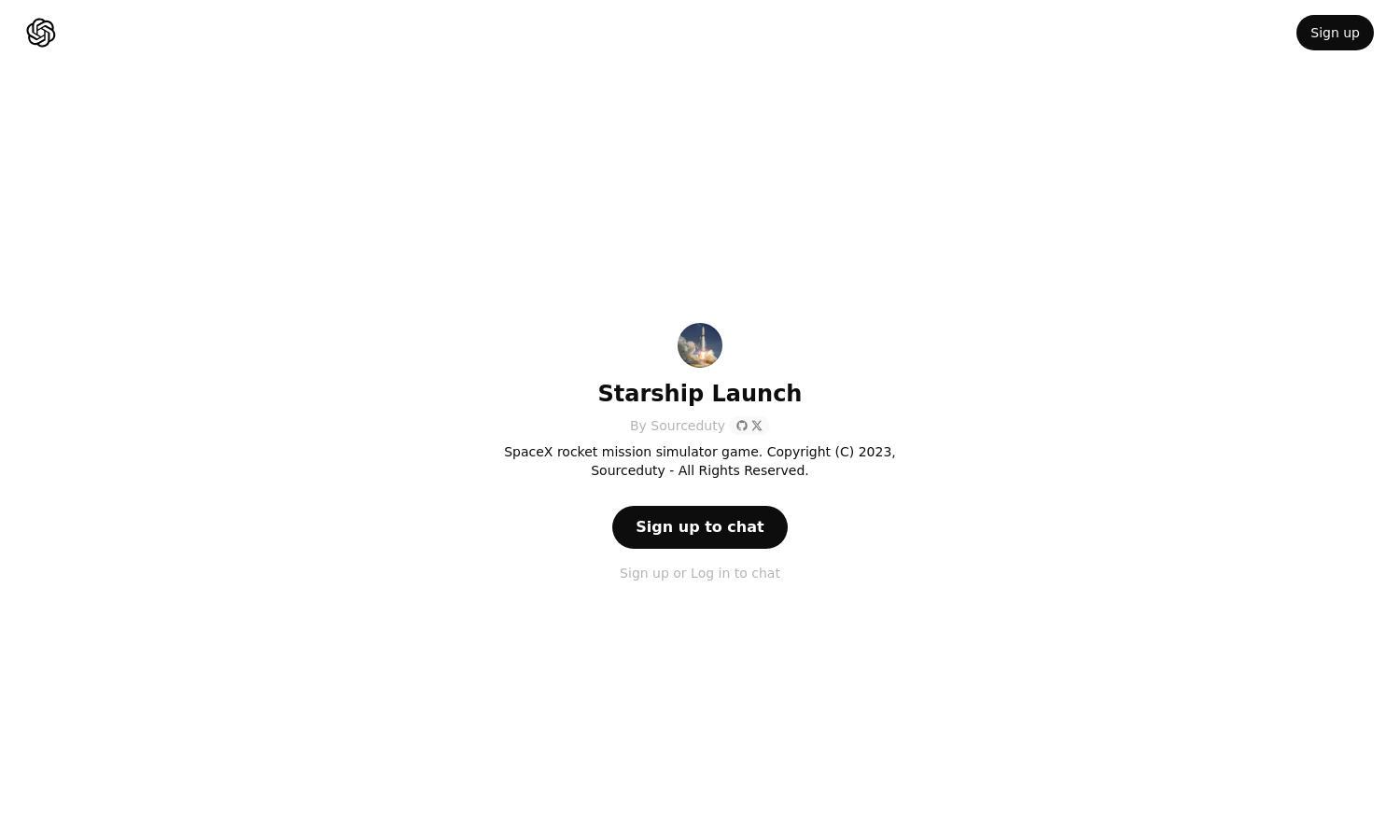 ChatGPT - Starship Launch Website