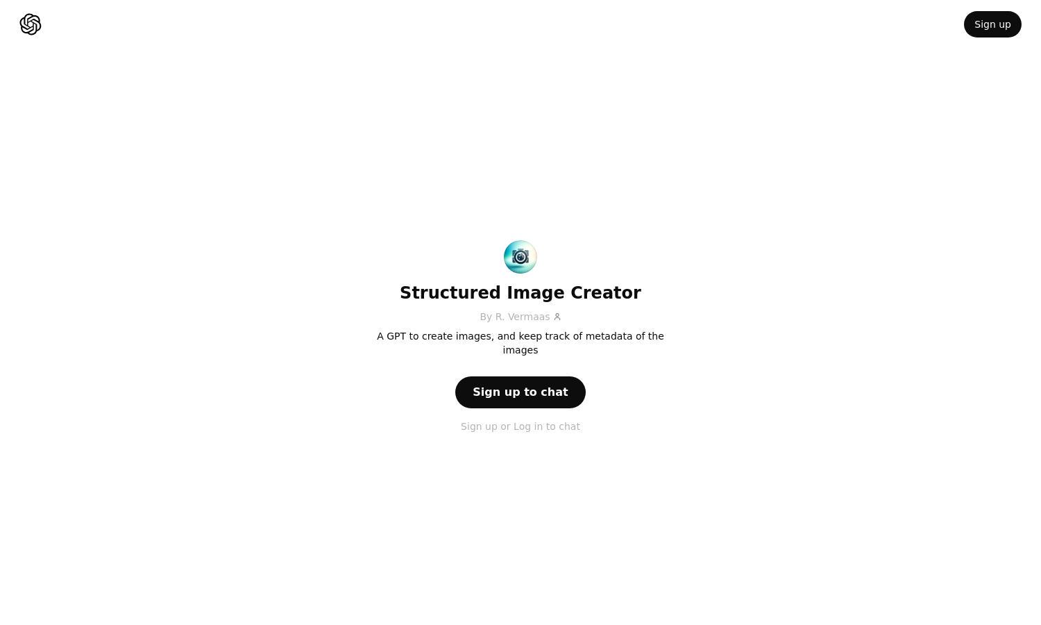 ChatGPT - Structured Image Creator Website