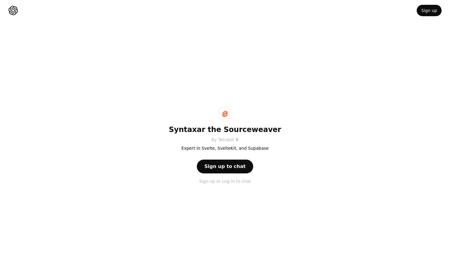 ChatGPT - Syntaxar the Sourceweaver Website