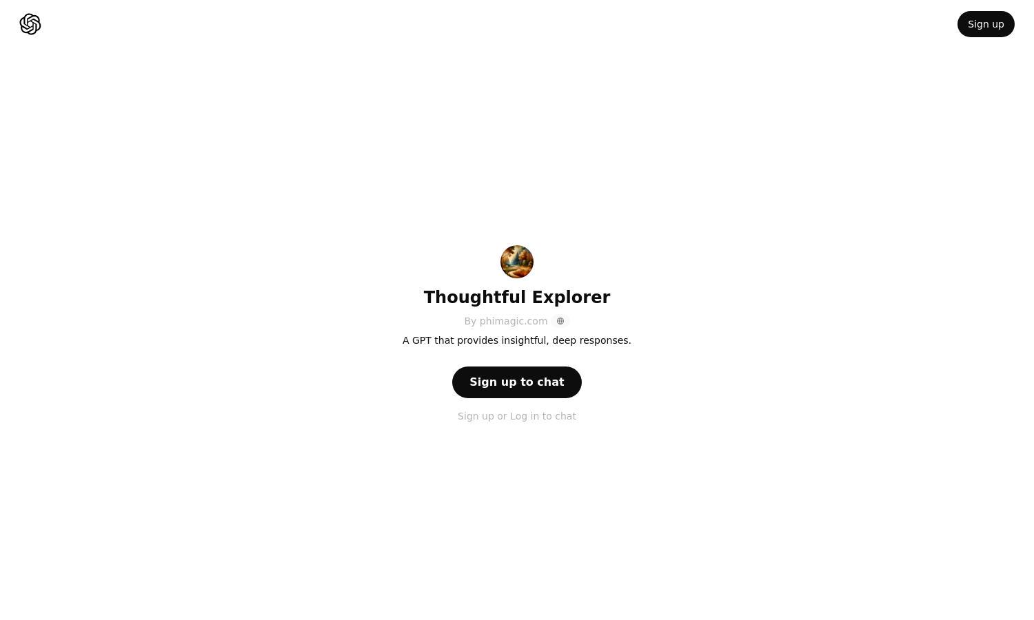 ChatGPT - Thoughtful Explorer Website