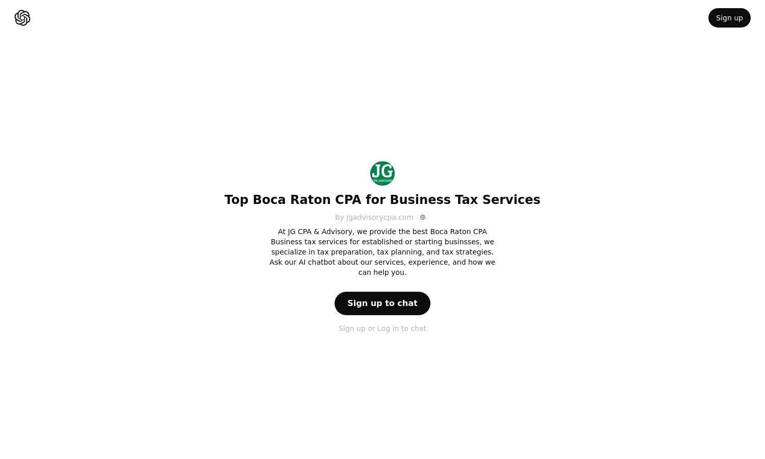 ChatGPT - Top Boca Raton CPA for Business Tax Services Website