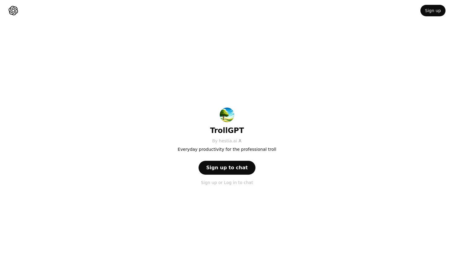 ChatGPT - TrollGPT Website