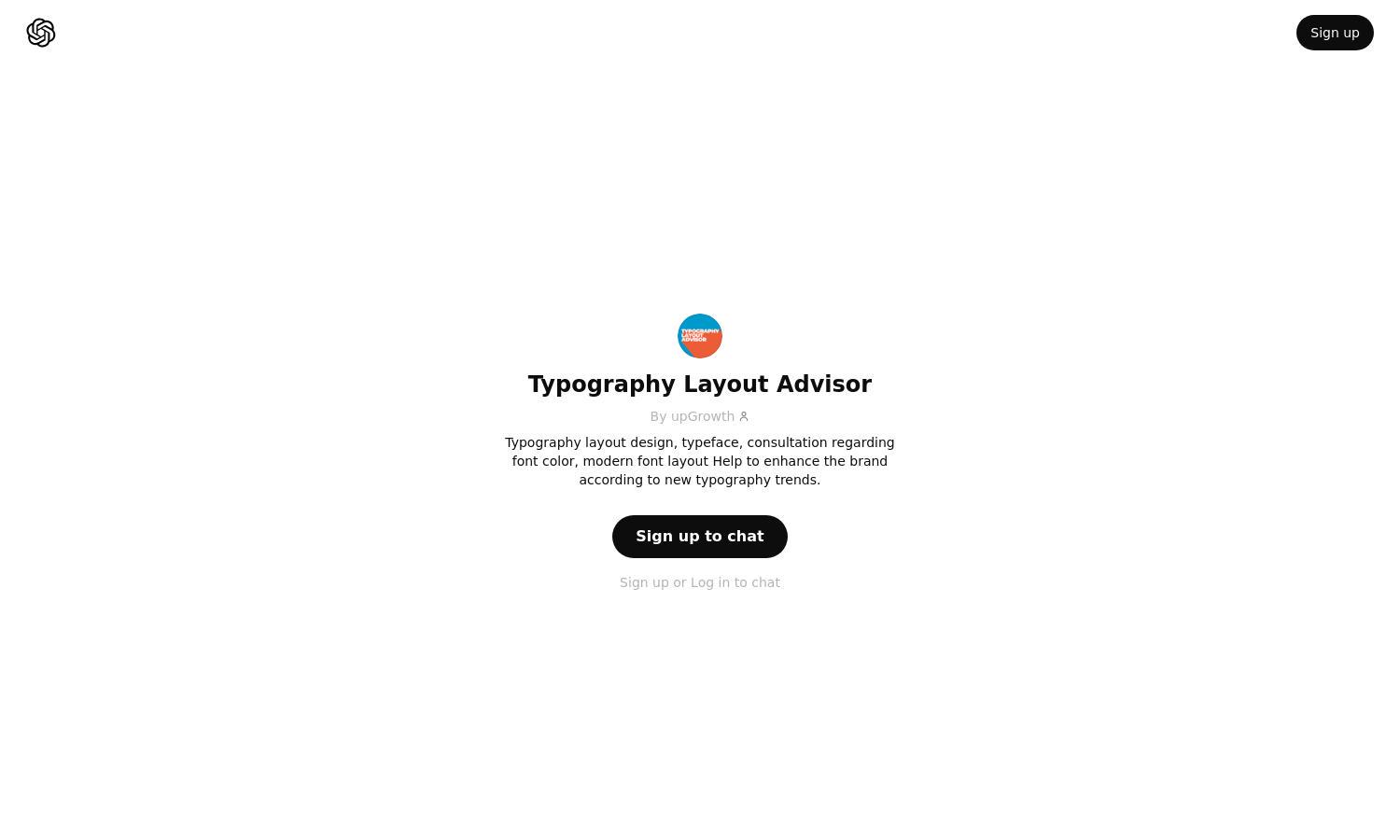 ChatGPT - Typography Layout Advisor Website