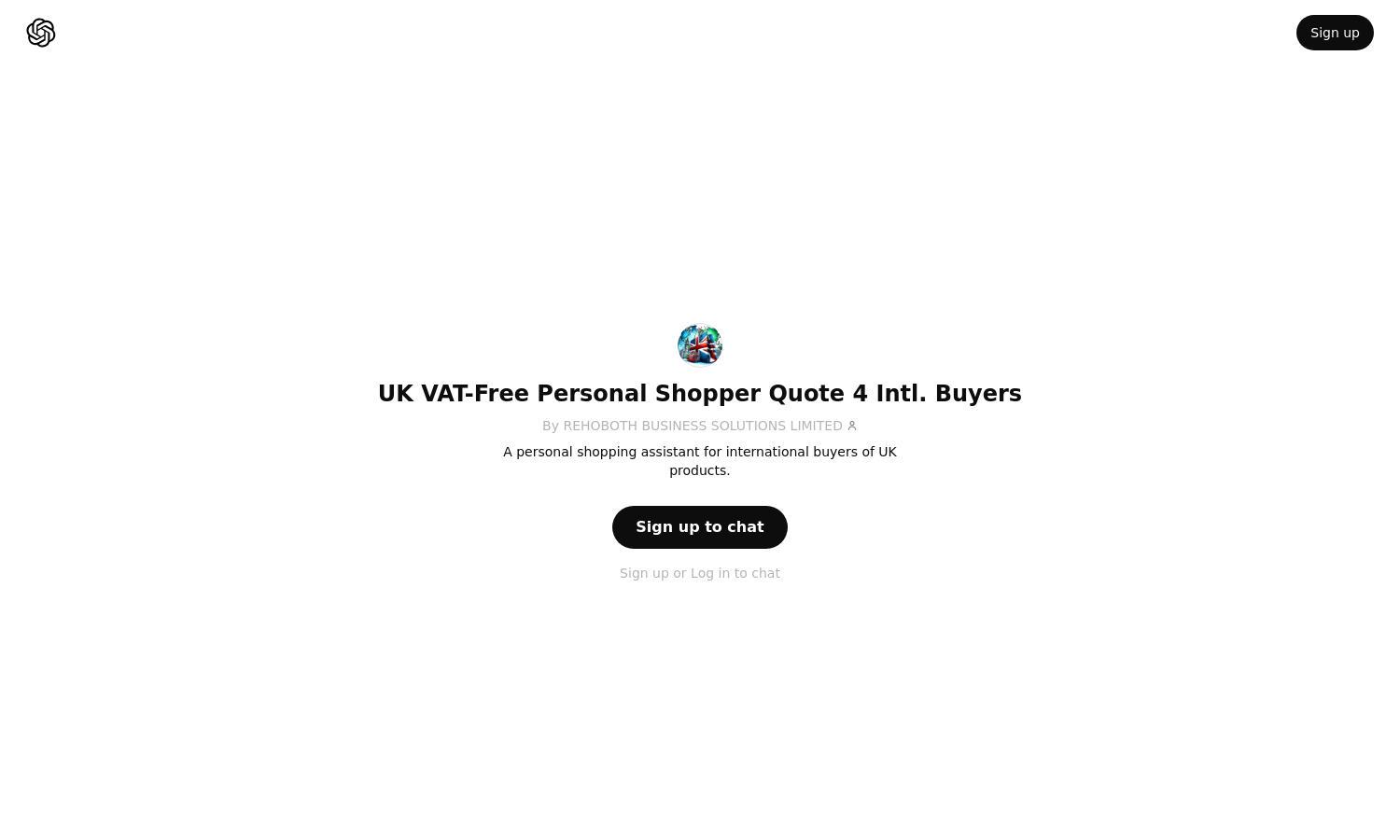 ChatGPT - UK VAT-Free Personal Shopper Quote 4 Intl. Buyers Website