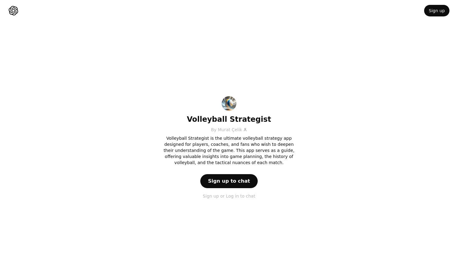 ChatGPT - Volleyball Strategist Website