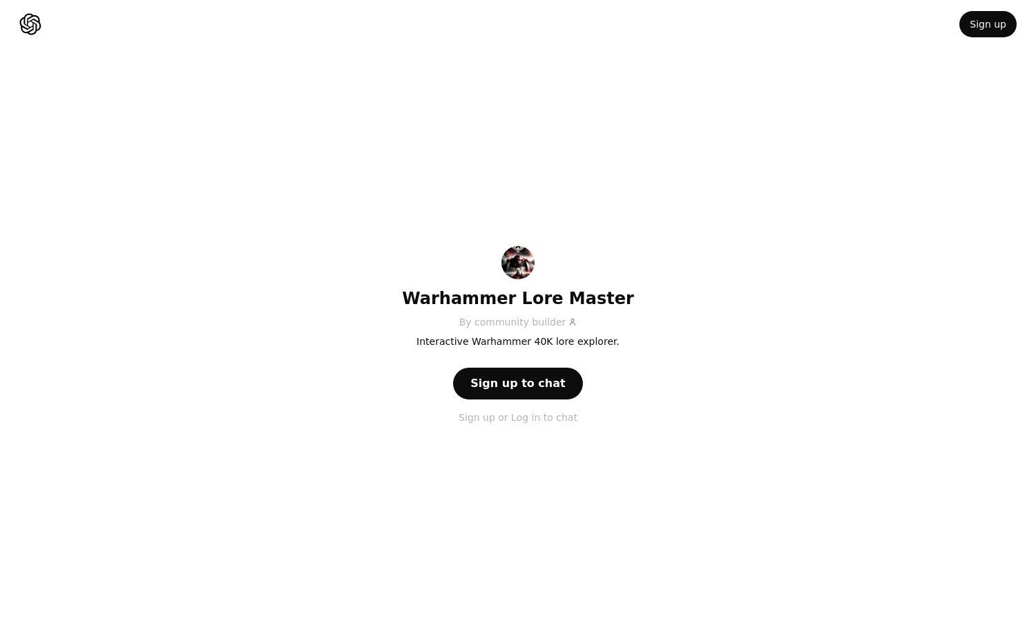 ChatGPT - Warhammer Lore Master Website