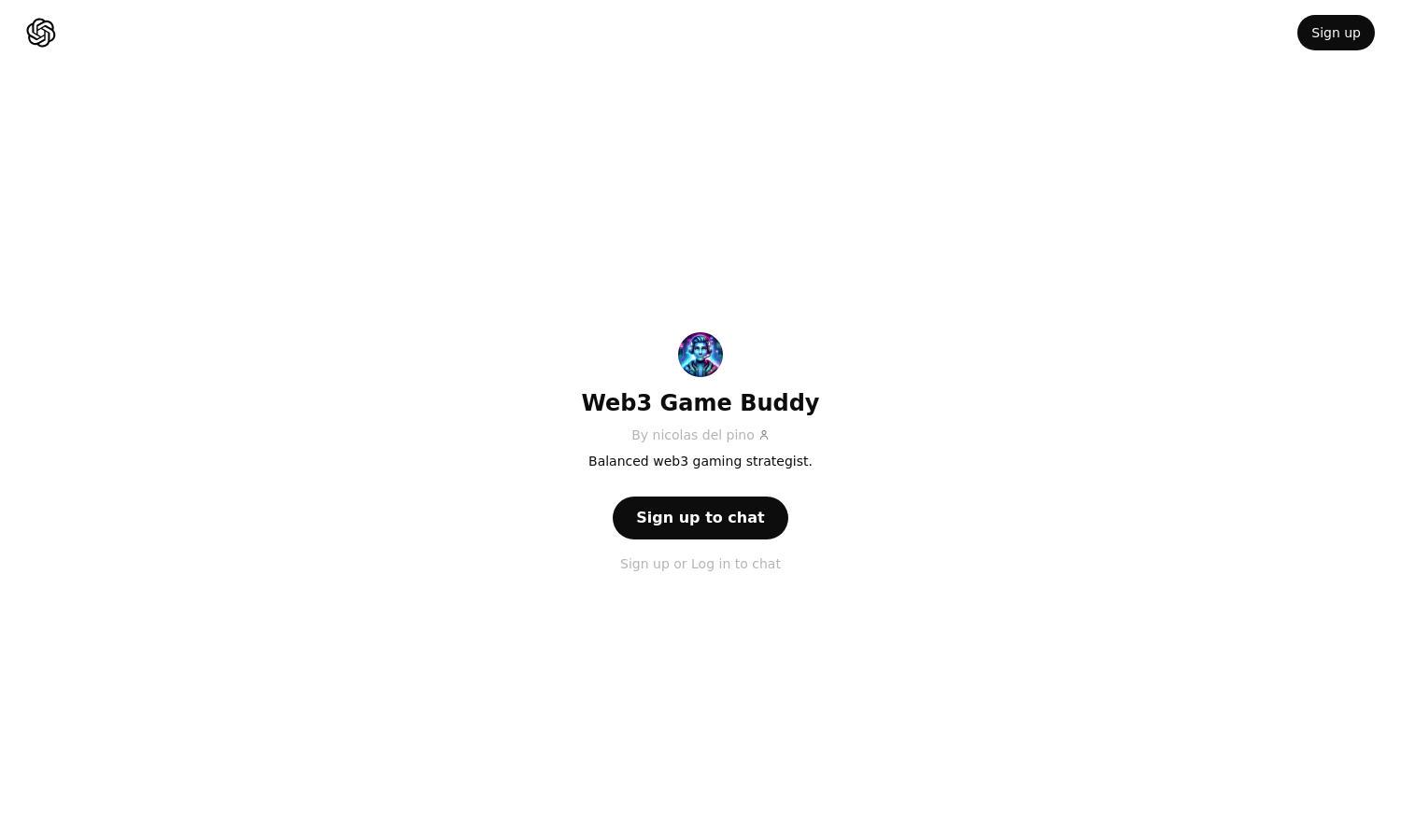 ChatGPT - Web3 Game Buddy Website