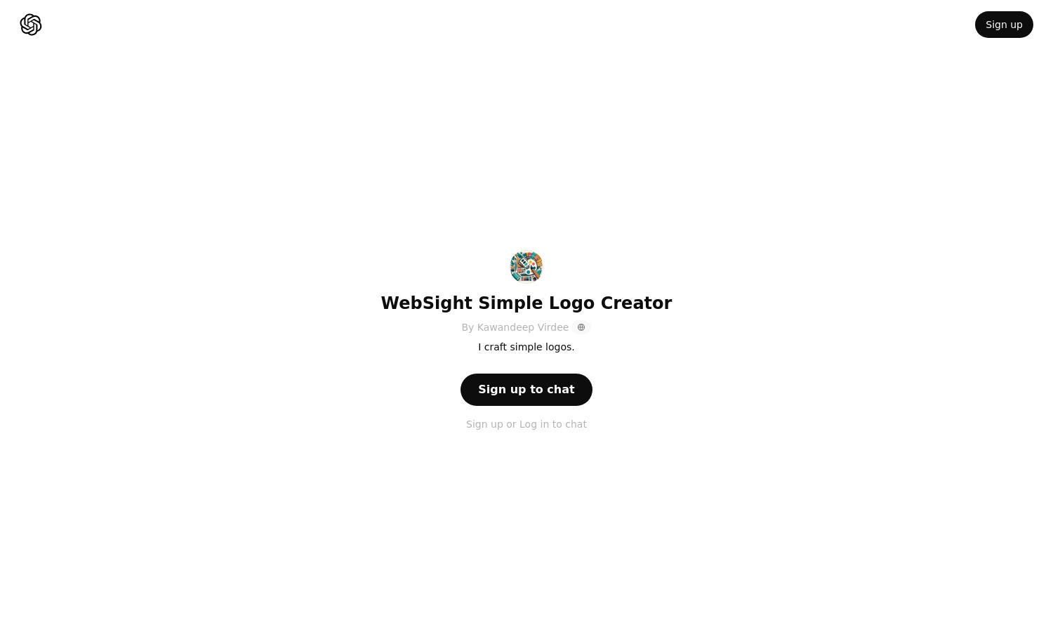 ChatGPT - WebSight Simple Logo Creator Website