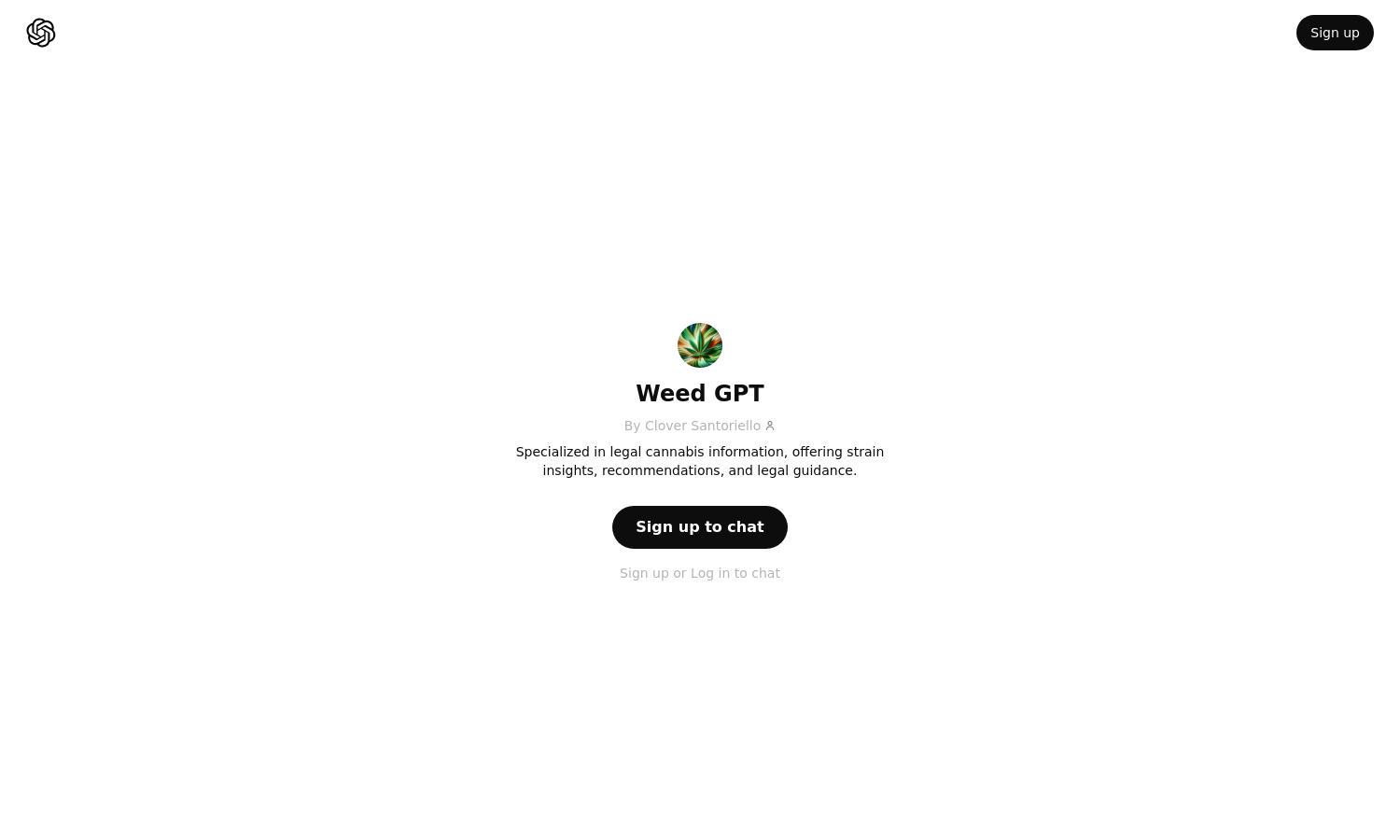 ChatGPT - Weed GPT Website