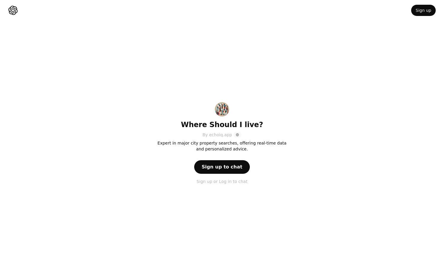 ChatGPT - Where Should I live? Website