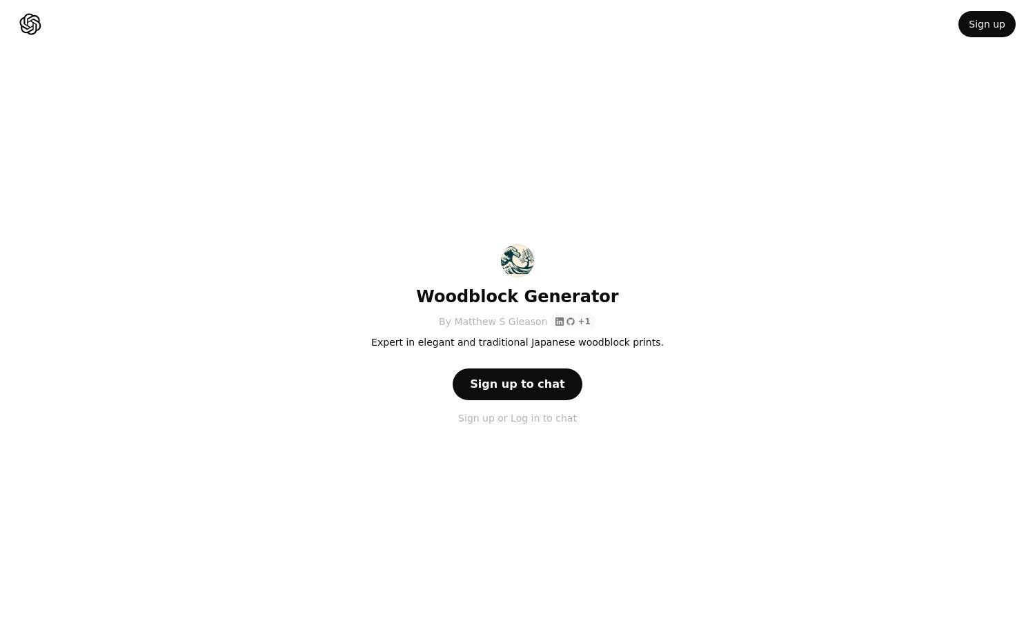 ChatGPT - Woodblock Generator Website