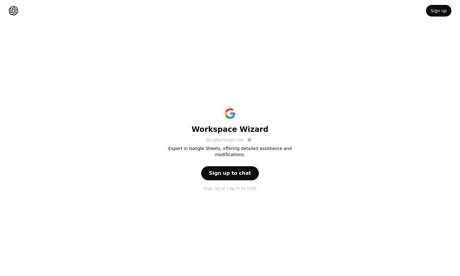 ChatGPT - Workspace Wizard Website