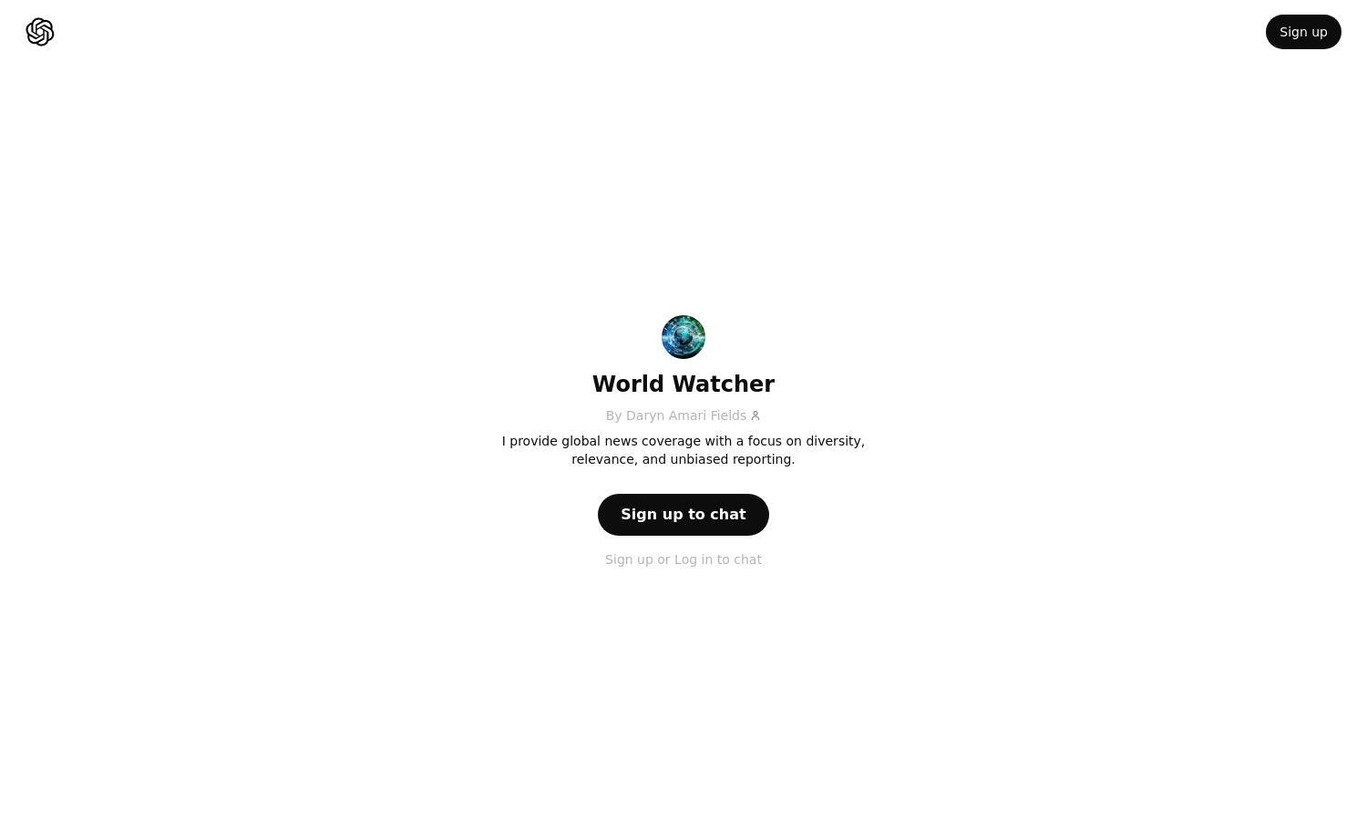 ChatGPT - World Watcher Website