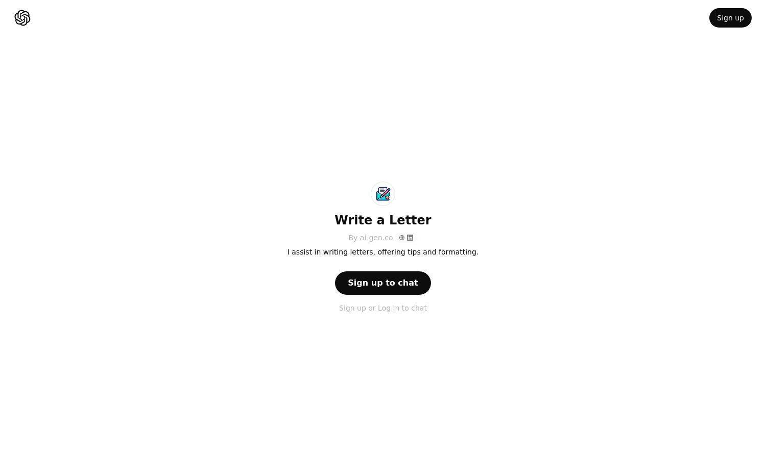 ChatGPT - Write a Letter Website