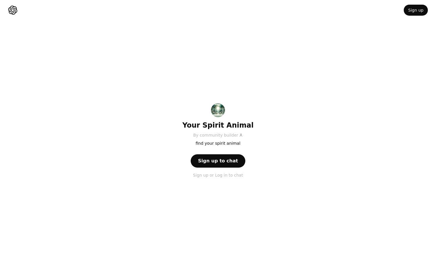 ChatGPT - Your Spirit Animal Website