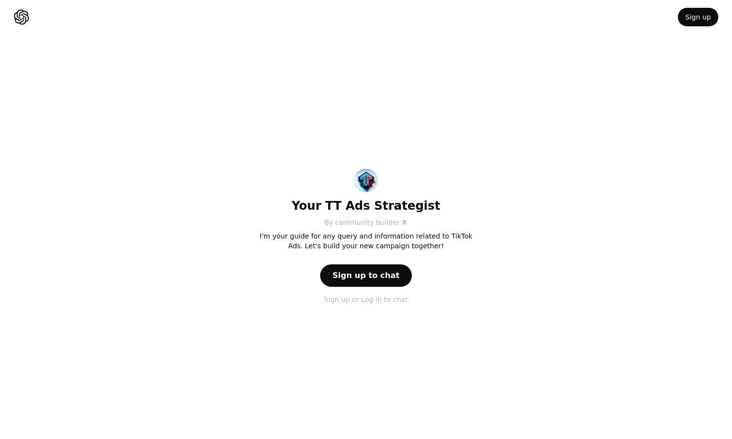 ChatGPT - Your TT Ads Strategist Website