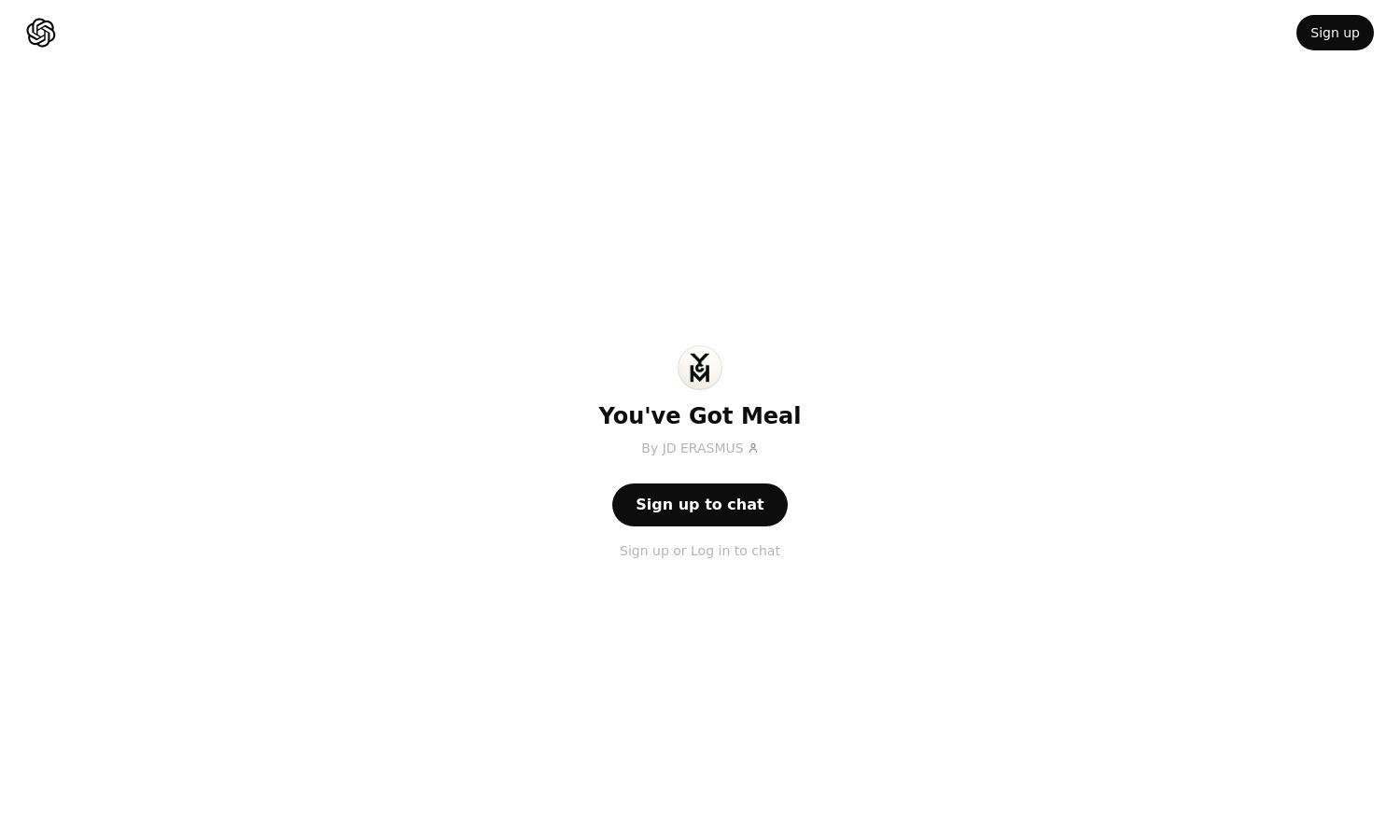 ChatGPT - You've Got Meal Website