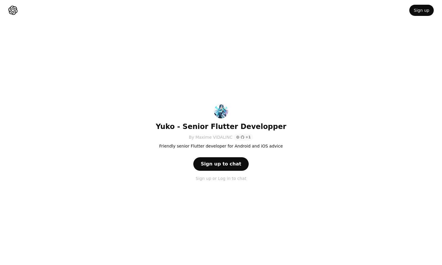 ChatGPT - Yuko - Senior Flutter Developper Website