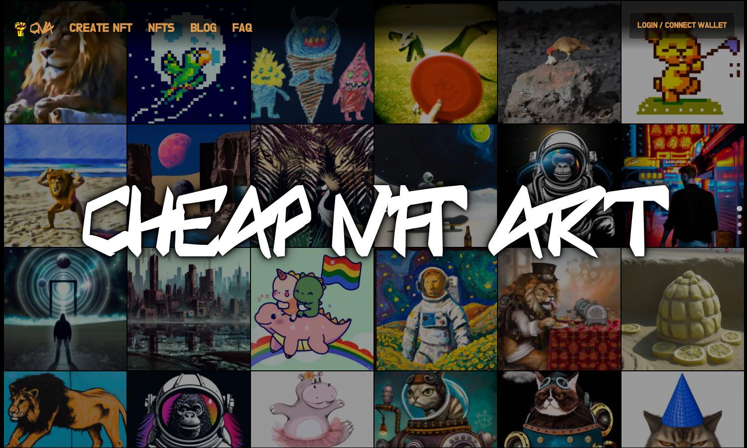 Cheap NFT Art Website