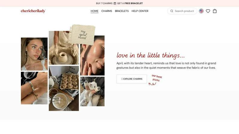 Chericherilady application interface and features