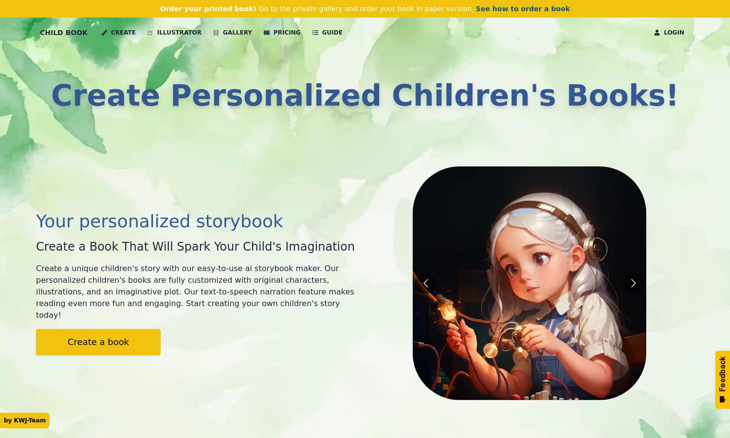 Child Book AI Website