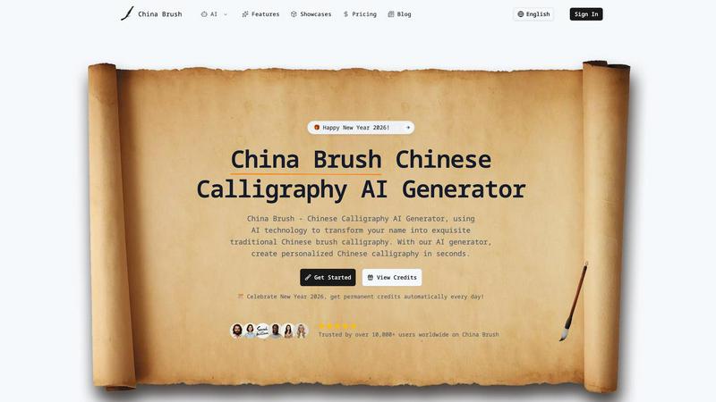 China Brush application interface and features
