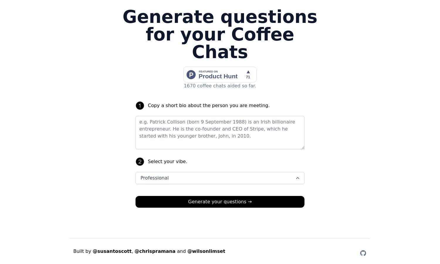 CoffeeChat AI Website