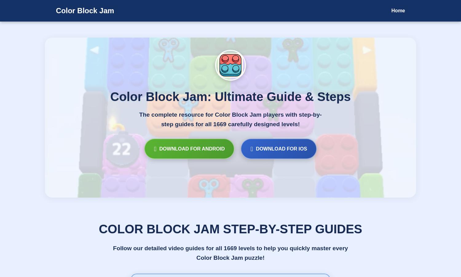 Color Block Jam Website